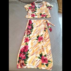 Jams World Hawaiian Skirt and Blouse